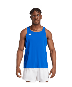 adidas Adizero Singlet Tanktop Blau - blau