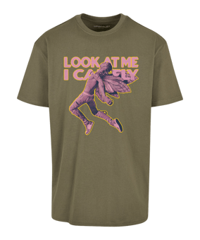Mister Tee Look Oversized T-Shirt Weiss - gruen