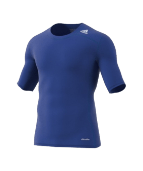 adidas Tech Fit Base Tee Kurzarmshirt Blau - blau
