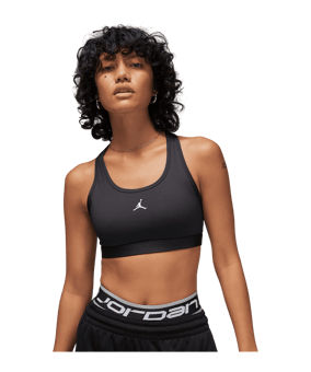 Jordan Sport Medium Support Jumpman Sport-BH Damen Schwarz F010 - grau