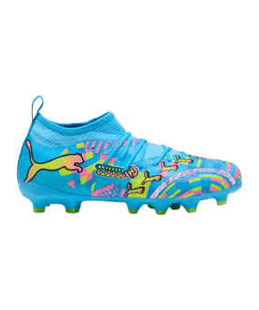 PUMA FUTURE 9 Match Advanced FG/AG Level Up Kids Weiß F01 - blau