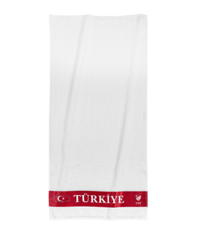 TFF Türkei Handtuch 50x100cm EM 2024 Weiss - weiss