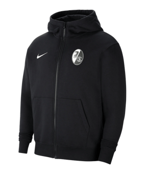 Nike SC Freiburg Fleece Kapuzenjacke Kids Schwarz - schwarz