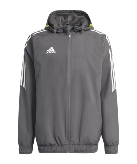 adidas Condivo 22 Allwetterjacke Grau Weiss 