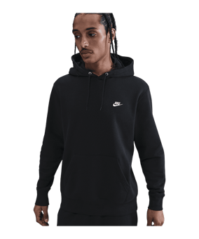 Nike Club Pullover Fleece Hoody Schwarz F010 - schwarz