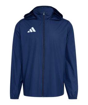 adidas Entrada 26 Regenjacke Dunkelblau - weiss