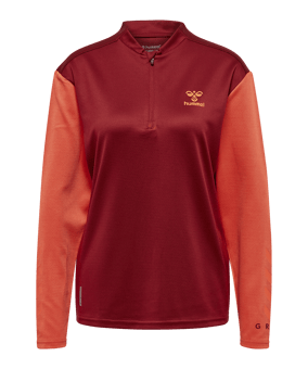 Hummel hmlONGRID HalfZip Sweatshirt Damen Rot F3135 - rot
