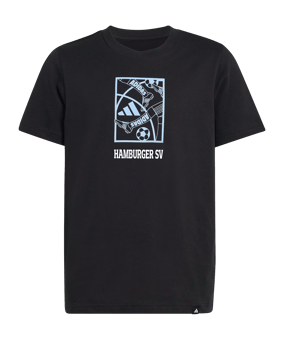 adidas Hamburger SV T-Shirt Kids Schwarz - schwarz