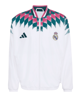 adidas Real Madrid Stadium Jacke Weiß - weiss