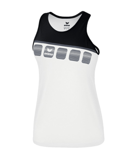 Erima 5-C Tanktop Kids Weiss Schwarz - weiss