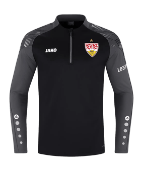 JAKO VfB Stuttgart Warm-Up International Zip Top Schwarz F812 - schwarz