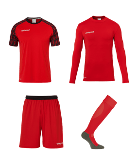 uhlsport Reaction Torwartset Kids Rot Schwarz F04 - rot