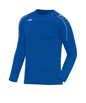 JAKO Classico Sweatshirt Blau Weiss F04 - blau