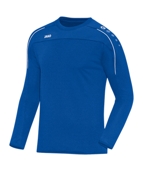 JAKO Classico Sweatshirt Blau Weiss F04 - blau