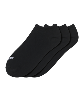 adidas Trefoil Liner Kurzsocken 3er Pack Schwarz - schwarz