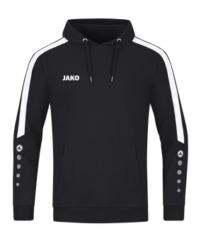JAKO Power Hoody Schwarz Weiss F800 - schwarz