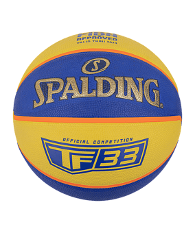 Spalding TF-33 Gold FIBA Rubber Basketball Trainingsball Blau - blau