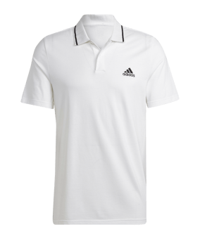 adidas Essentials Piqué Small Logo Polo Shirt White