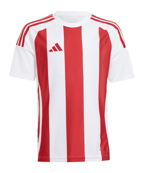 adidas Striped 24 Trikot Kids Weiss Rot - weiss