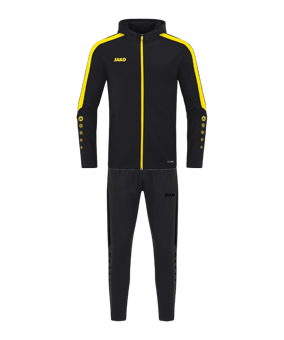 JAKO Power mit Kapuze Trainingsanzug Schwarz F803 - schwarz