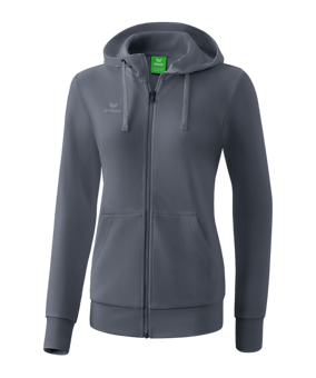 Erima Basic Kapuzenjacke Damen Grau - grau