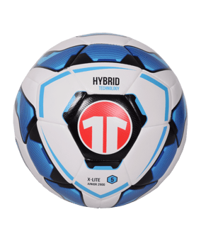 Cawila Fussball 11teamsports Hybrid Technology 290g X-LITE Weiss Blau - weiss
