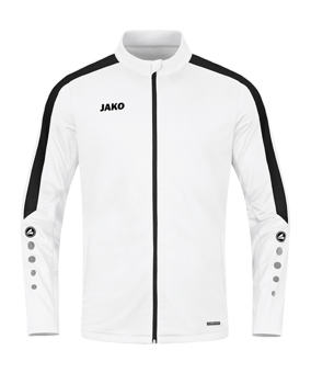 JAKO Power Polyesterjacke Kids Weiss Schwarz F000 - weiss