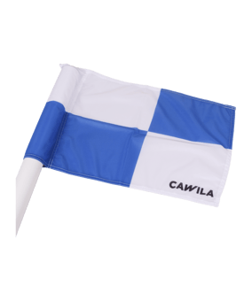 Cawila Eckfahne 45x45cm Weiss Hellblau - weiss
