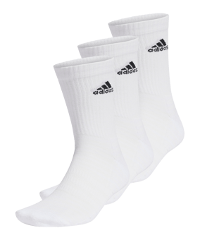 adidas Cush Crew 3er Pack Socken Weiss Schwarz - weiss