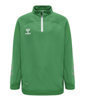 Hummel hmlLEAD HalfZip Sweatshirt Kids Grün F6235 - gruen