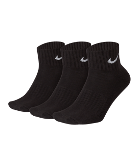 Nike Cushion Quarter Training Socken 3er Pack F001 | - schwarz
