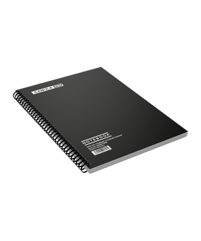 Cawila PRO NOTEBOOK | 100 Blatt DIN A5 |  | Fußball Taktik-Spiralblock - weiss