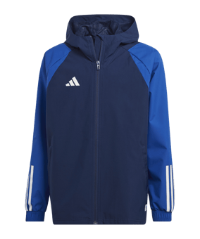 adidas Tiro 23 Competition Allwetterjacke Kids Blau - blau