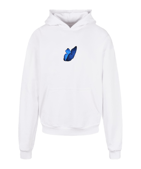 Mister Tee Le Papillon Oversized Hoody Weiss 