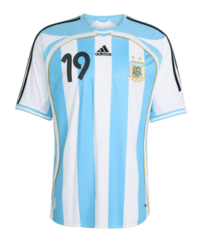 adidas AFA Argentinien Messi Trikot Home 2006 Weiß - weiss