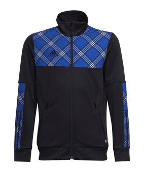 adidas Tiro Trainingsjacke Kids Schwarz Blau - schwarz