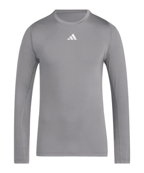 adidas Techfit Longsleeve T-Shirt Grau - grau
