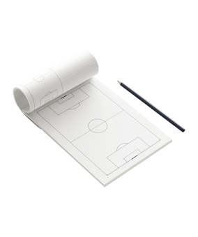 Cawila PRO NOTEPAD | 50 Blatt DIN A4 |  | Fußball Taktikblock - weiss