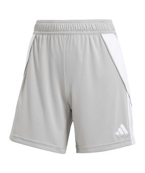 adidas Tiro 24 Short Damen Grau Weiss - grau