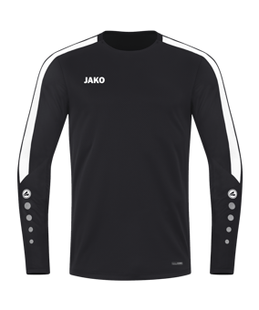 JAKO Power Sweatshirt Schwarz Weiss F800 - schwarz