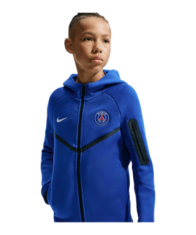 Nike Paris Saint-Germain Tech Fleece Kapuzenjacke Kids Blau F417 - blau