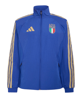 adidas FIGC Italien Anthem Jacke Blau - blau