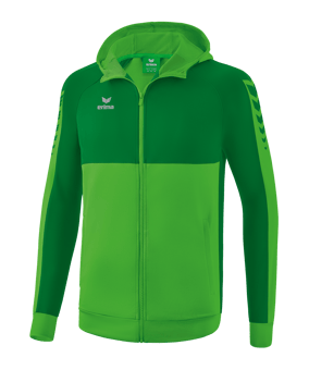Erima SIX WINGS Kapuzenjacke | Grün Weiss - gruen