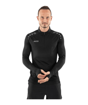 JAKO ZipTop Light Flow Sweatshirt Schwarz F800 - schwarz