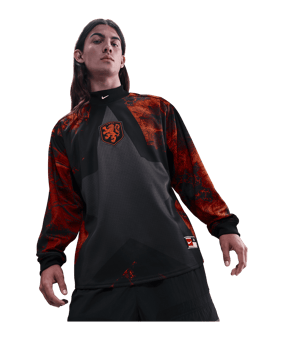 Nike Niederlande Authentic Torwarttrikot Langarm Hollywood Schwarz F010 - schwarz