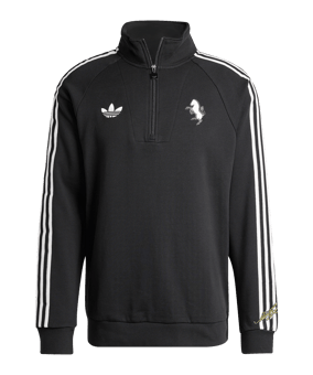 adidas Juventus Turin Originals Half Zip Sweatshirt Schwarz - schwarz