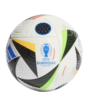 adidas Fussballliebe Pro Spielball EM 2024 Weiss Blau Schwarz - weiss