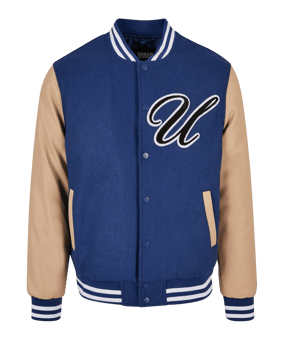 Urban Classics Big U College Jacke Blau - blau