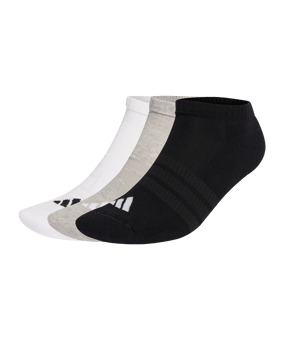 adidas Essentials Low 3er Pack Socken Grau - grau