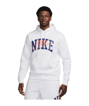 Nike Club Fleece Hoody Weiss F100 - weiss